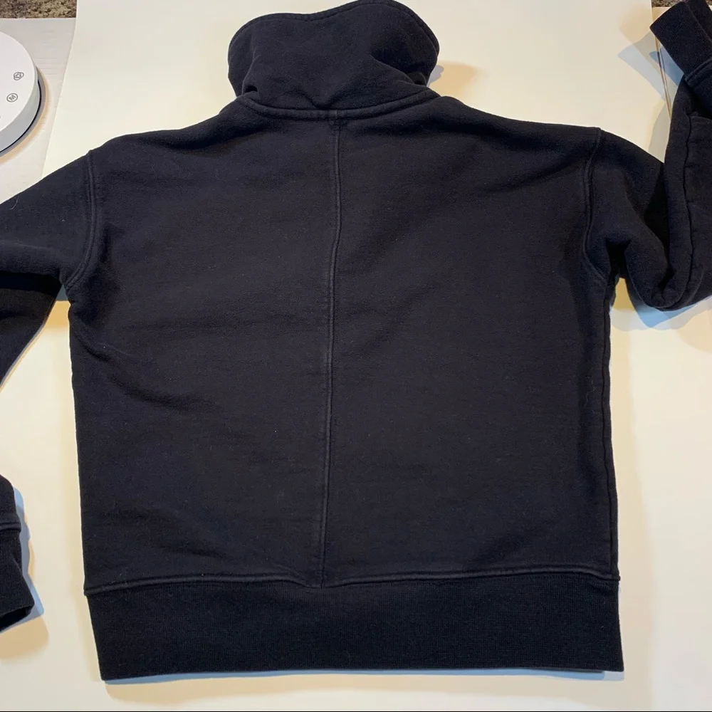 Sz. XXS the group Babaton Aritzia black 1/4 zip pullover mock neck crop sweater - Picture 9 of 9